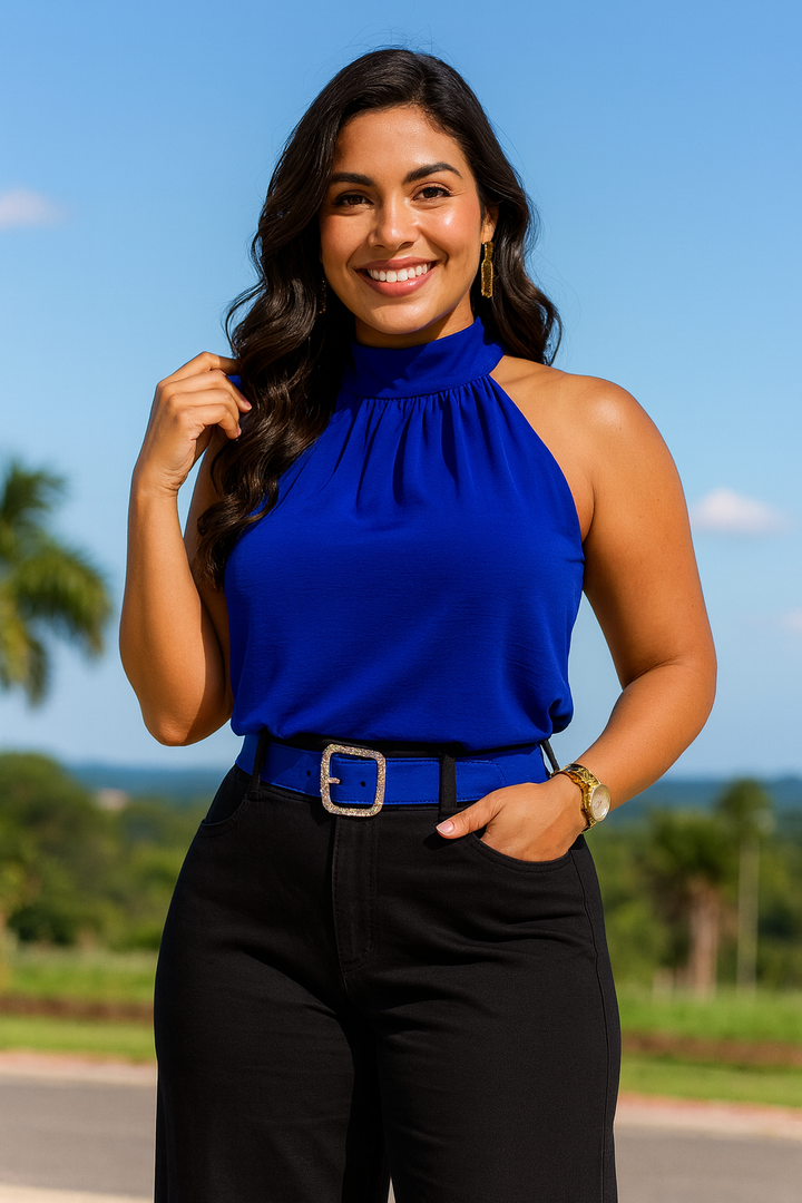 Blusa Mia em Tecido Duna – Elegante, Feminina e Versátil