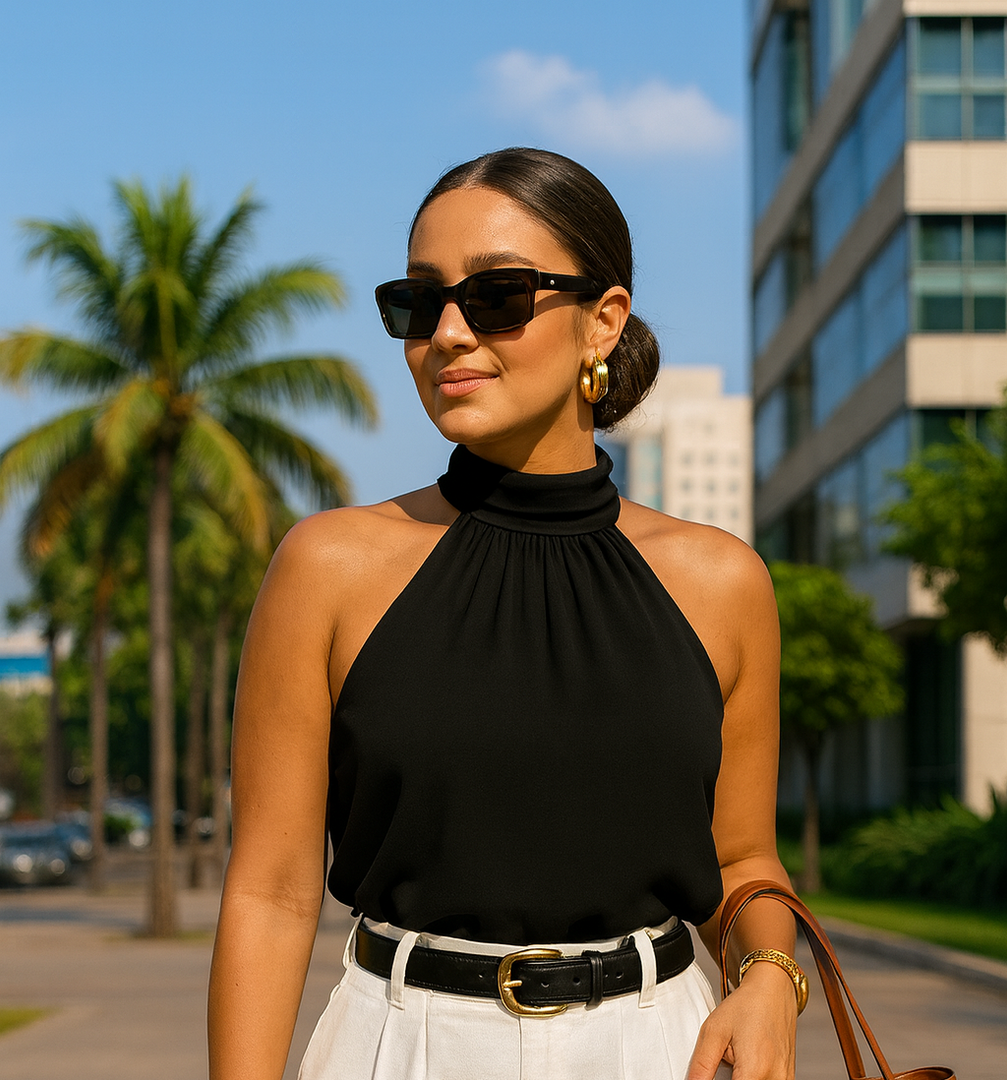 Blusa Mia em Tecido Duna – Elegante, Feminina e Versátil