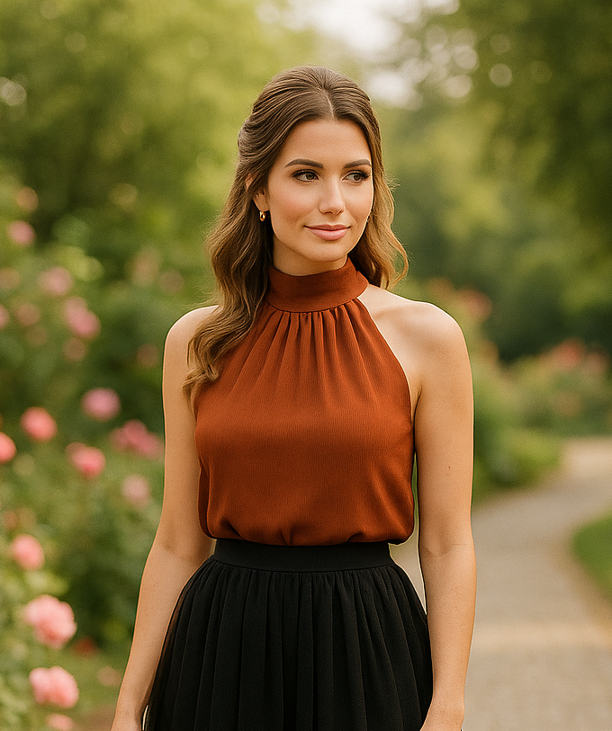 Blusa Mia em Tecido Duna – Elegante, Feminina e Versátil