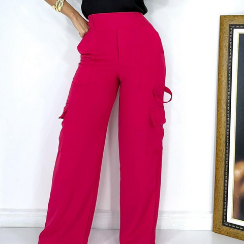 Calça cargo rosa